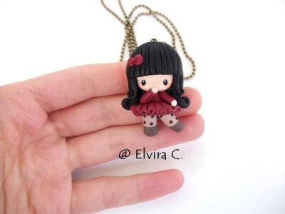 Polymer clay doll by elvira-creations