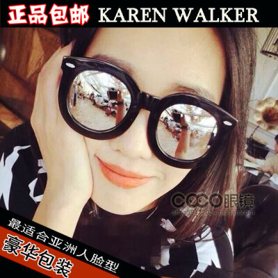 karen walker super worship凯伦沃克唐嫣同款水银反光太阳镜墨镜