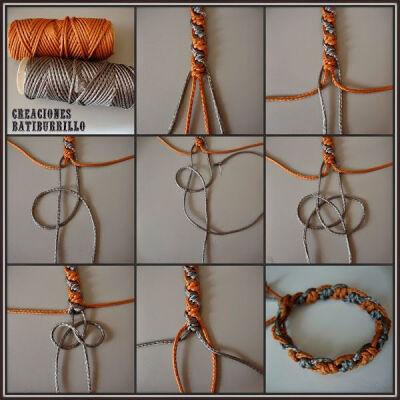 PULSERA MACRAMÉ: NUDO SERPIENTE ALTERNO