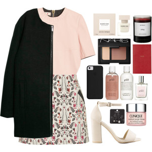 A fashion look from April 2015 featuring Marni, black coat and short skirts. Browse and shop related looks.