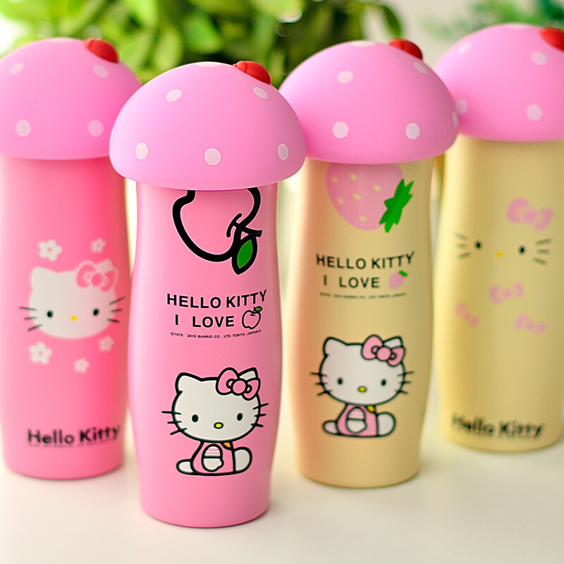 hellokitty凯蒂猫保温杯不锈钢杯子真空水杯创意水瓶可爱便携水壶