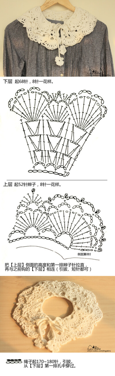 钩针蕾丝花样假领子