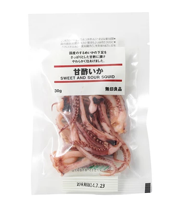 现货 日本进口零食 MUJI无印良品 甜醋鱿鱼须条 鱿鱼丝 30g