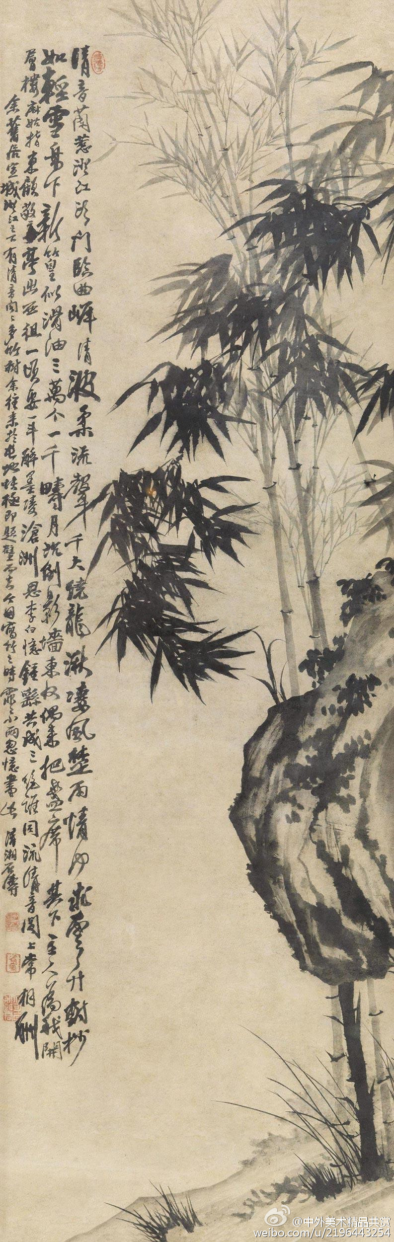 石濤（1630一1724年）1——生於廣西桂林，姓朱，名若極，小字阿長，為明室宗親，靖江王朱贊儀十世孫；明亡之後出家為僧，自號“苦瓜和尚”； 別號頗多，有枝下叟、濟山僧、石道人、靖江後人、清湘老人；晚年號瞎尊者、零丁老人等；清代明初著名畫家，僧人；與弘仁、髡殘、朱耷三人並稱為“清初四僧”。