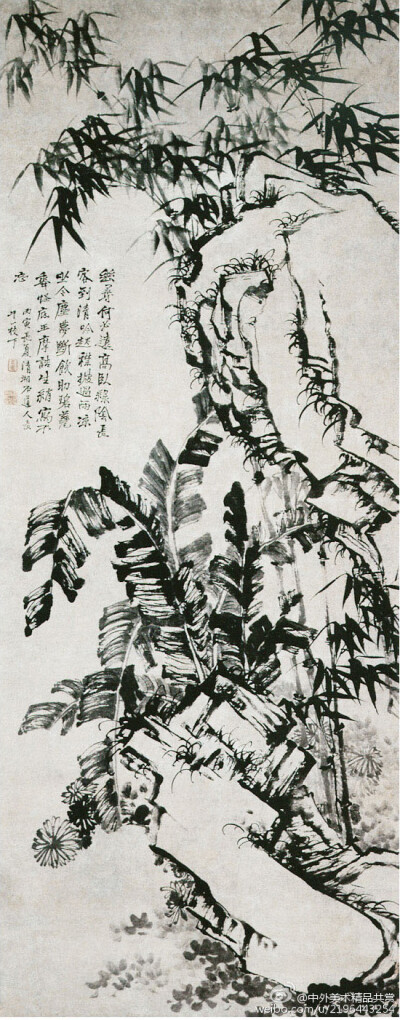 石濤（1630一1724年）1——生於廣西桂林，姓朱，名若極，小字阿長，為明室宗親，靖江王朱贊儀十世孫；明亡之後出家為僧，自號“苦瓜和尚”； 別號頗多，有枝下叟、濟山僧、石道人、靖江後人、清湘老人；晚年號瞎尊者…