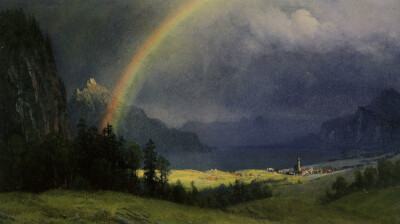 Albert Bierstadt风景油画作品