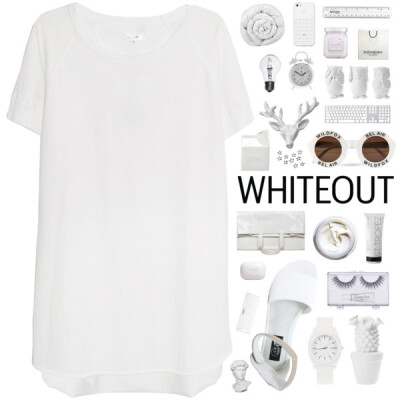 A fashion look from April 2015 featuring white tee dress, ankle strap sandals and leather tote shopper. Browse and shop related looks.