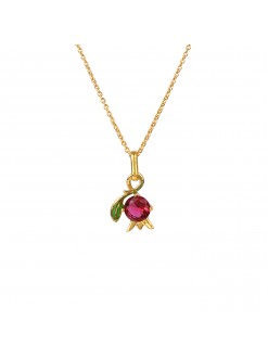 Collier clochette de muguet fuchsia