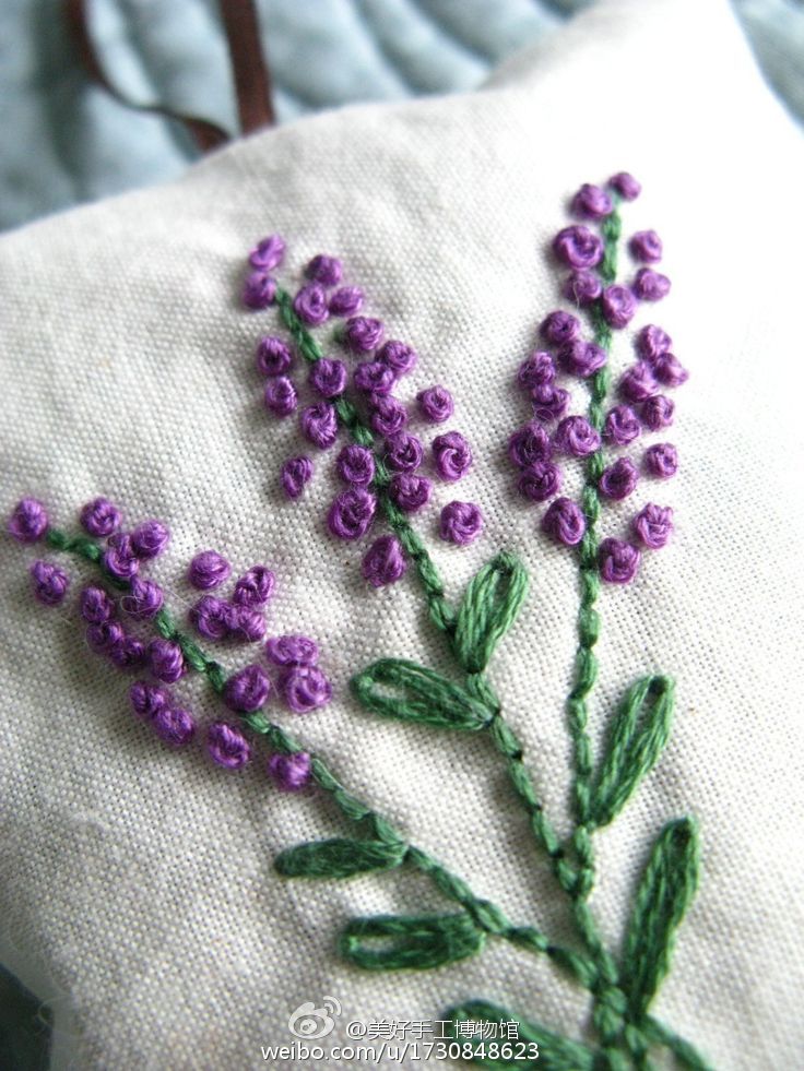 刺绣薰衣草永远留住美丽