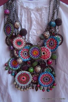 Crochet necklace idea.