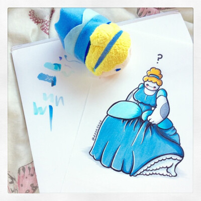 Baymax dressed as Cinderella!