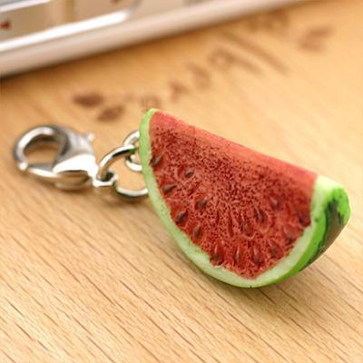日本夏日仿真水果小物 清凉西瓜手机链挂件《7FRPM009》
