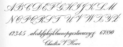 1.copperplate（铜板印刷体）