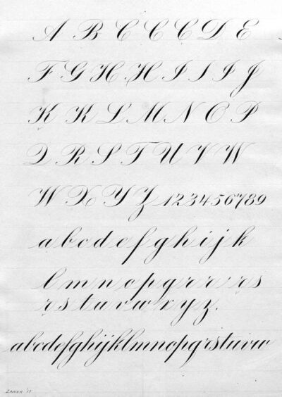 1.copperplate（铜板印刷体）