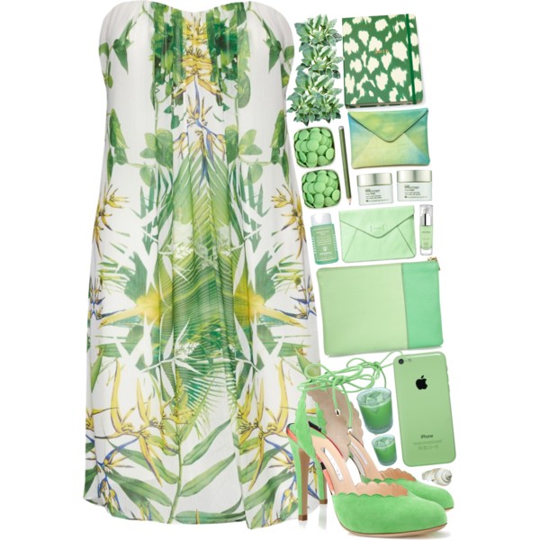 Song: Phil Collins - Another Day In Paradise #green @polyvore @polyvore-editorial