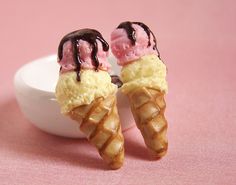 Miniature Food - Ice Cream Earrings