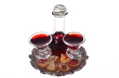 red wine miniature dollhouse