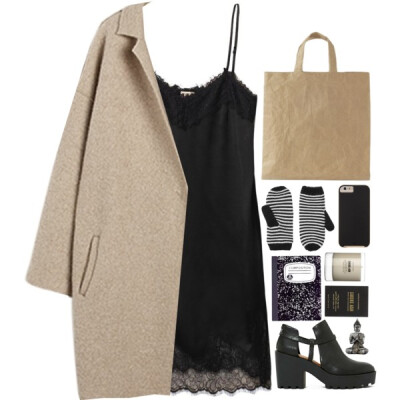 A fashion look from April 2015 featuring sleeveless dresses, brown coat and heel booties. Browse and shop related looks.