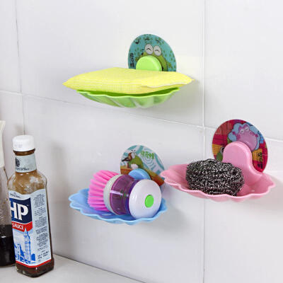 创意强力吸盘免安装塑料贝壳香皂盒肥皂盒浴室沥水肥皂架皂盘