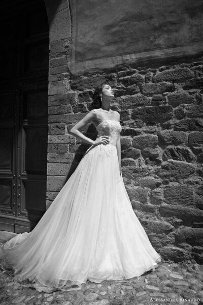 alessandra rinaudo bridal 2015 stella cap sleeve wedding dress illusion cap sleeve bodice full a line or ball gown silhouette婚纱 礼服 裙子 时尚 摄影 黑白