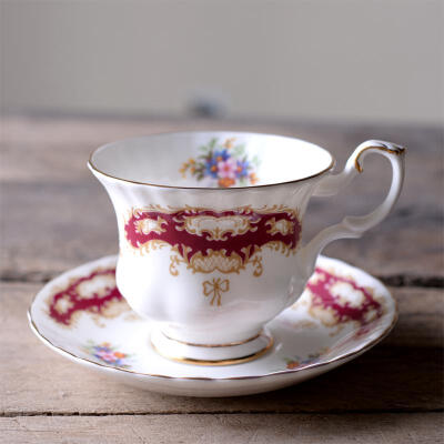 妙HOME Milady 优雅咖啡杯碟 骨瓷 24K手工描金 England Tea cup