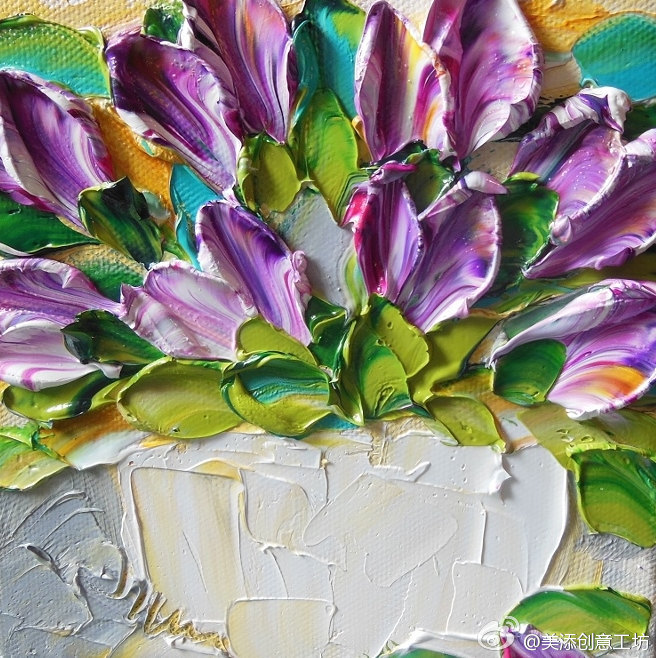 油画- Flowers-Jan Ironside. USA.