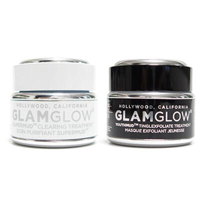 好莱坞明星推荐 GlamGlow火山泥土急救发光面膜 黑罐 白罐