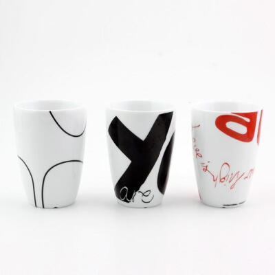 丹麦 简约高档陶瓷杯子 时尚设计师水杯 双层隔热创意马克杯