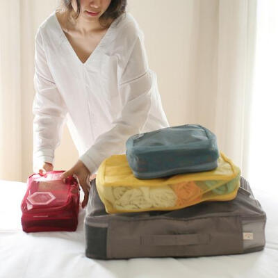 衣物整理袋衣物收纳袋分装收纳袋旅行收纳袋网布透气四件套