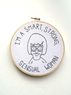 For getting in touch with your feminine side. | 19 Motivational Embroideries You'll Actually Want To Own