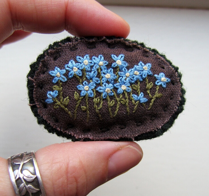 ♒ Enchanting Embroidery ♒ forget-me-not embroidery