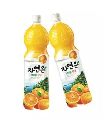 韩国进口woongjin/熊津萃雅源柑橘汁饮料500ml 橙汁果汁甜桔汁