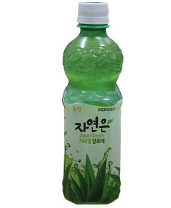 韩国进口饮料 熊津芦荟汁 500ml/瓶 原味果肉饮料