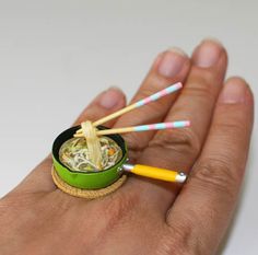 Kawaii Japanese Miniature Food Floating Ring by fingerfooddelight, $12.00