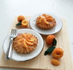 Peach Tarts 1/12 Scale Dollhouse Miniature by LizBrownLovesArt