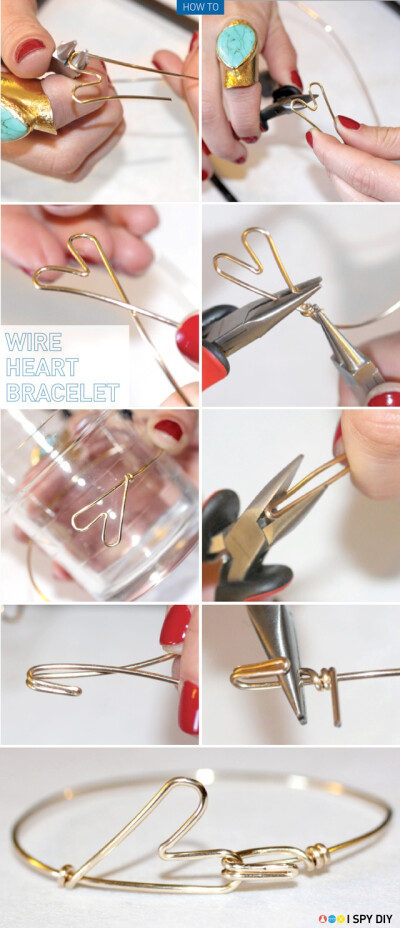 DIY Wire Heart Bracelet