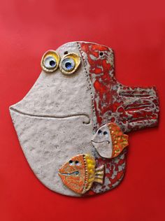 Handmade Pottery Wall Decor - The Fish