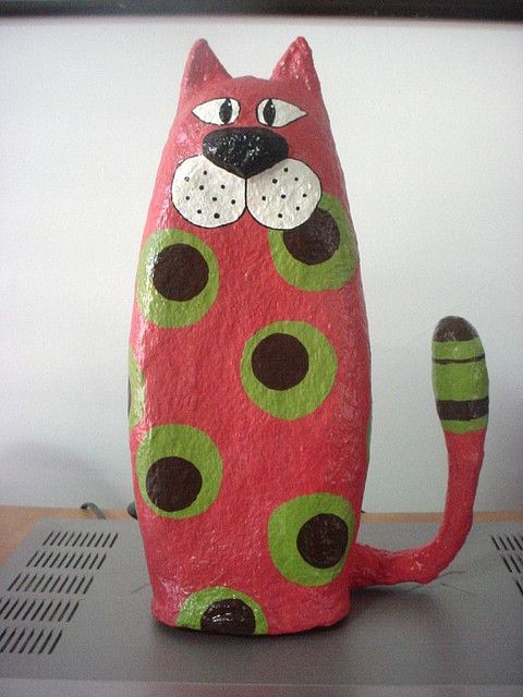 paper mache cats