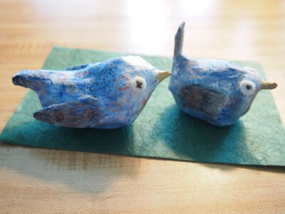 Paper mache birds