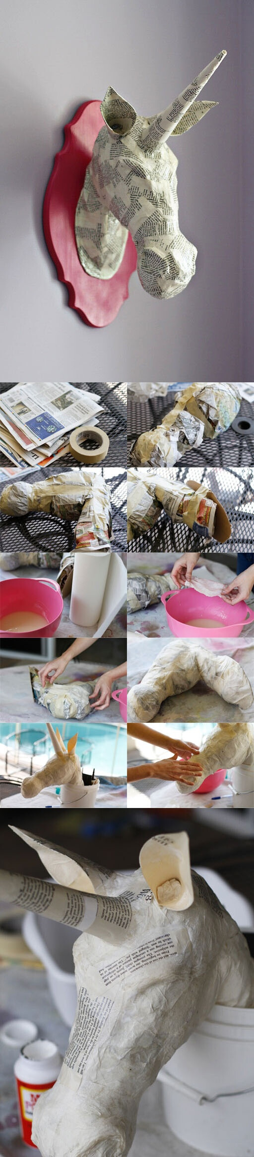 DIY :: PAPER MACHE ANIMAL HEADS (A TUTORIAL http://www.lilblueboo.com/2012/04/paper-mache-animal-heads-a-tutorial.html )