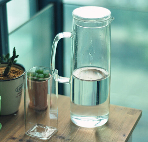 ZAKKA 耐热灯工玻璃冷水壶玻璃套装 大容量果汁瓶花茶壶 凉水壶