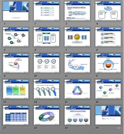 打字楼盘蓝色边框系列PPT模板www.2ppt.cn