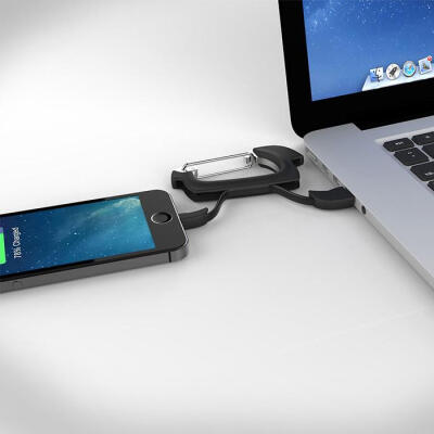 原装 NomadClip iPhone5s6Plus苹果安卓钥匙扣平板充电数据线短