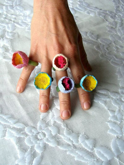 Eco friendly paper Jewelry Boho chic Ring with by AlessandraFabre, €18.00
