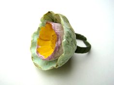 Eco friendly paper Jewelry Boho chic Ring with by AlessandraFabre, €21.00