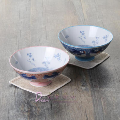 日本进口陶瓷碗美浓烧陶瓷米饭碗粥碗汤碗情侣对碗