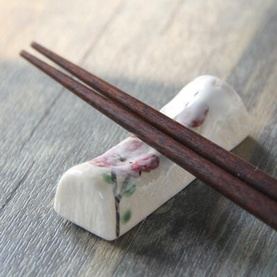 手绘红梅筷子架陶瓷箸置箸架 筷子置餐具架 和风筷子摆设筷子架