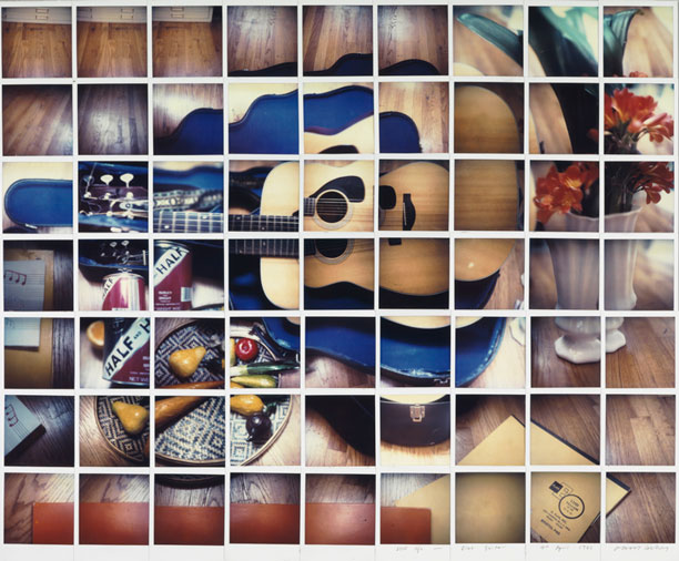 Still Life Blue Guitar 4th April 1982  composite polaroid, 24 1/2 x30 in.