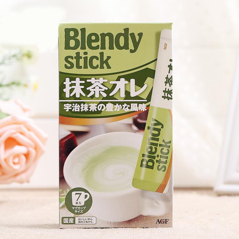 日本进口 AGF BLENDY stick宇治抹茶拿铁奶茶105g 休闲饮料冲饮品