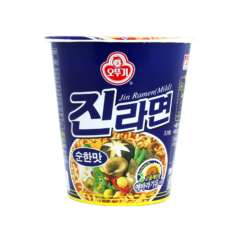 韩国进口不倒翁odugi真拉面/原味方便面/泡面/速食面/杯面 65g